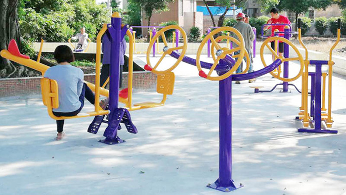 柳州鵝崗二期公共戶外健身設施大變樣