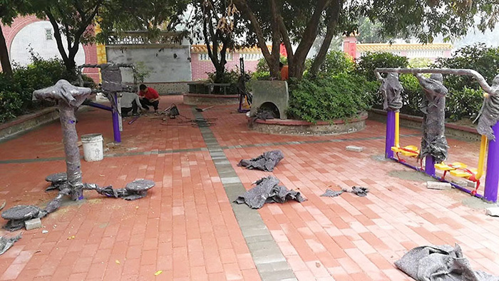 喜報！佛山雅居樂小區36套公共健身器材已安裝到位